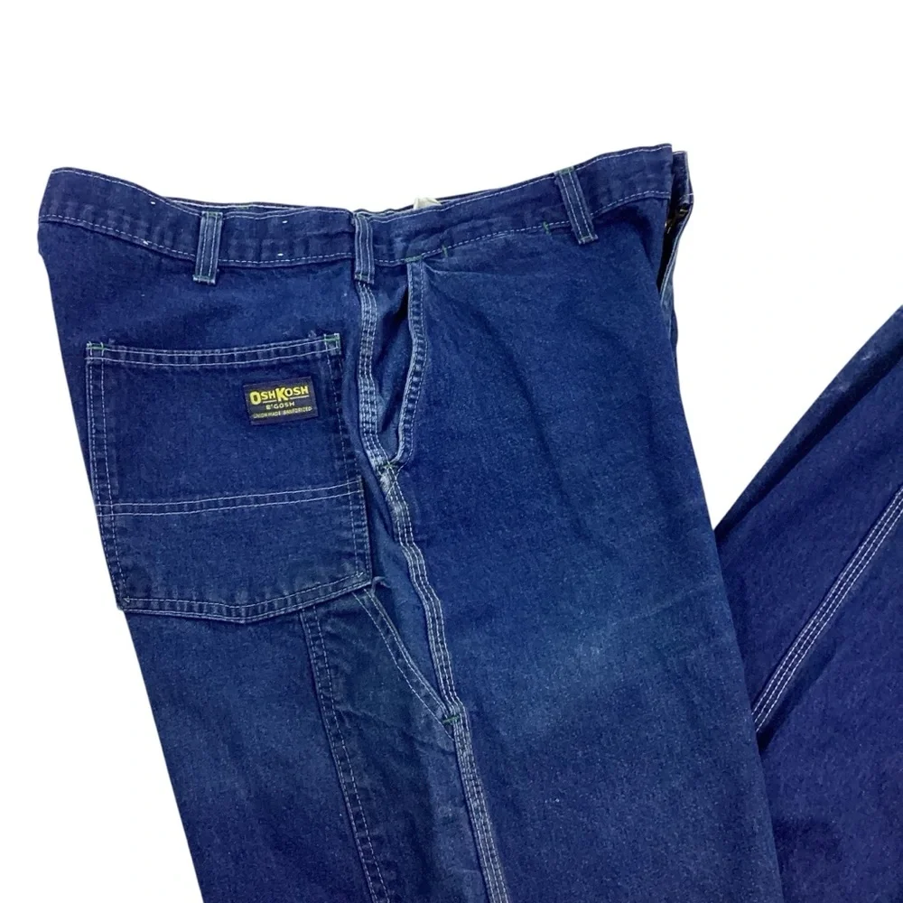 Vintage Oshkosh union made Sanforized  carpenter jeans. - Picture 3 of 7